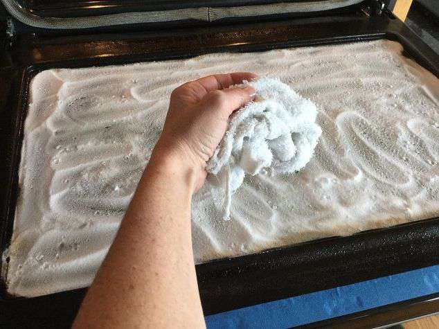  Get an old wash cloth wet and squeeze out the excess. 