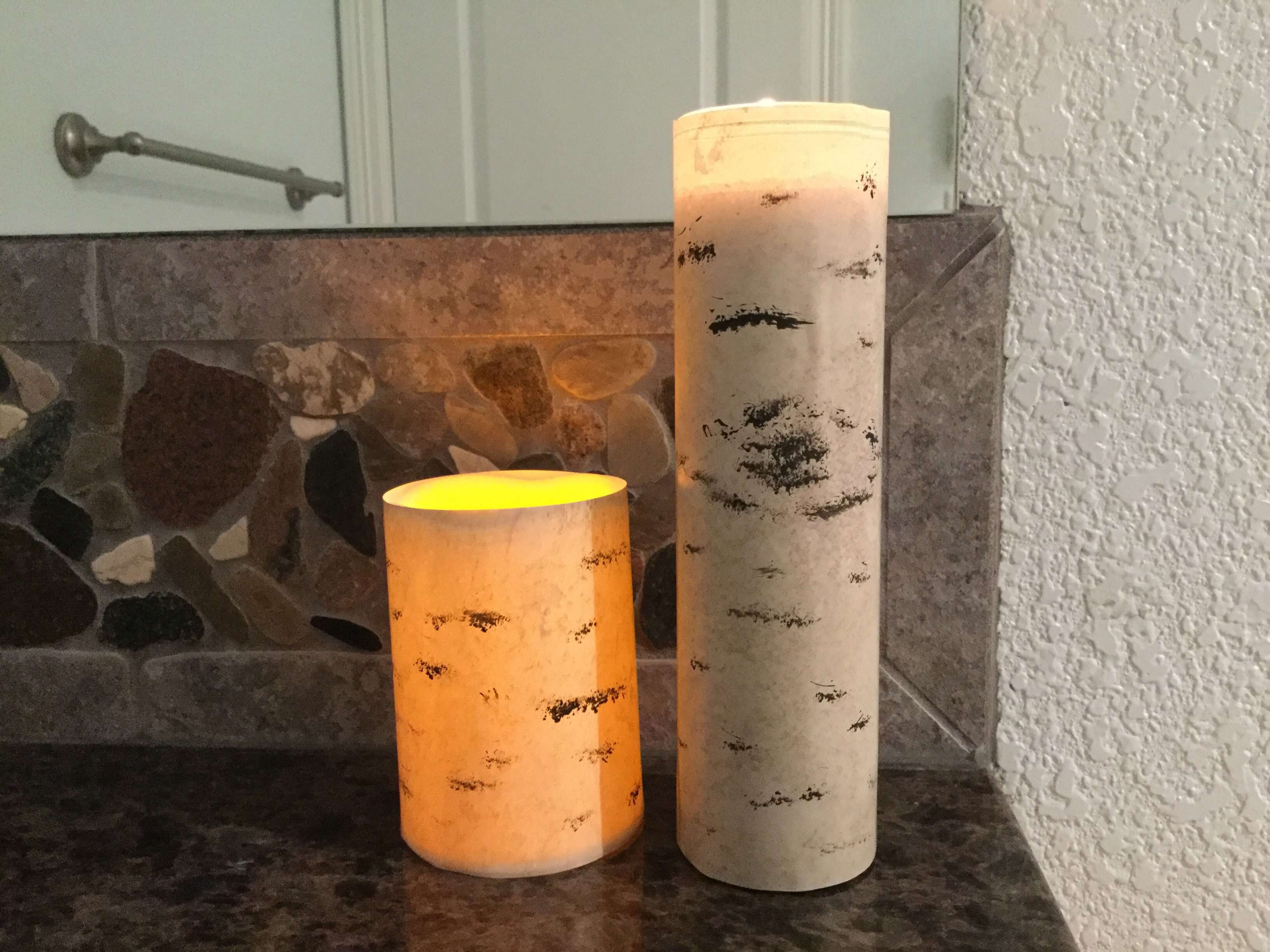 Faux Tree Candle Holders