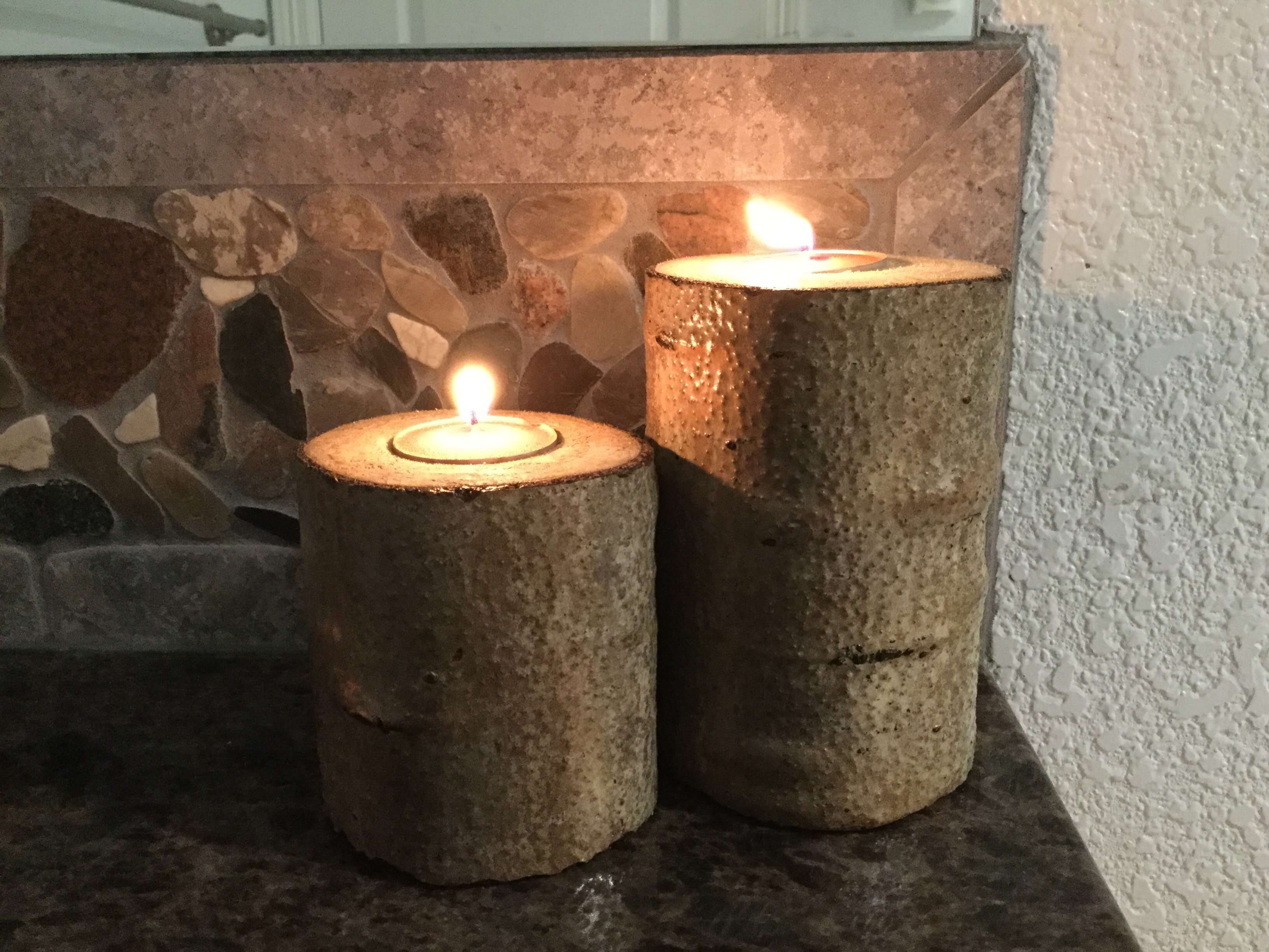 How To Make Real Tree DIY Candle Holders For Free
