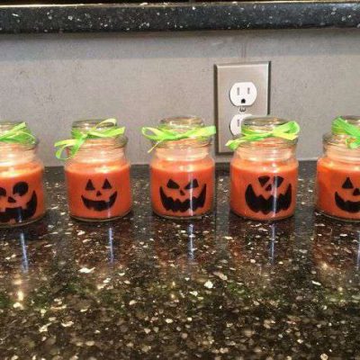 Easy pumpkin Candle craft