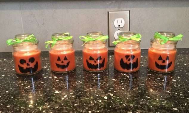 Easy pumpkin Candle craft