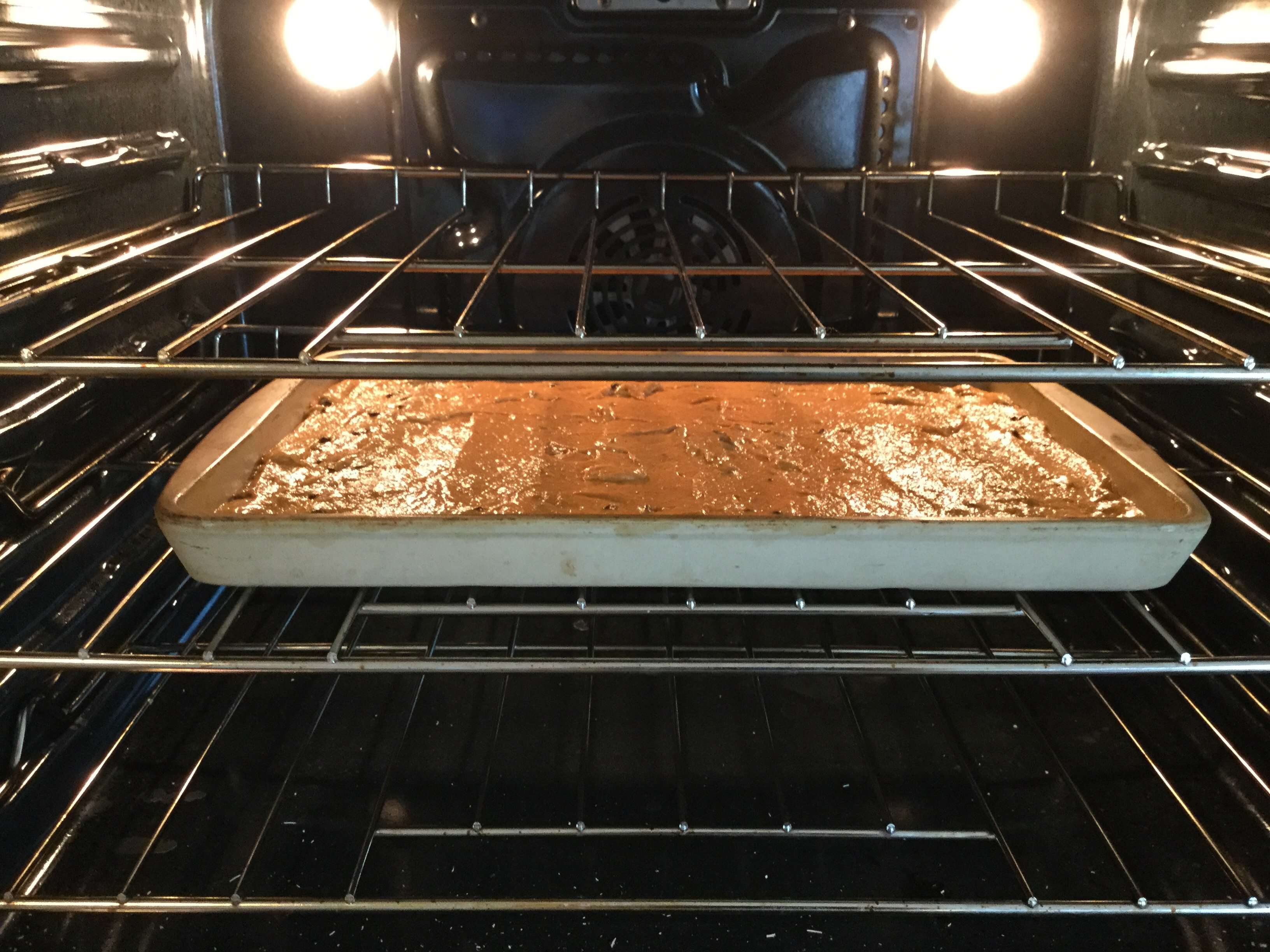 Place in the oven and bake at 350 degrees for 25 minutes.