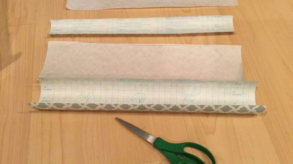I then traced my pattern onto the back of the contact paper and cut the contact paper.