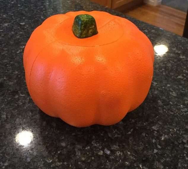 All you need is one pumpkin and there are so many ways to have fun with it! Easy project - great for kids, girls night out, Halloween parties, party favors, etc. Could easily be amended for a simple fall or Thanksgiving decoration as well. You'll need a pumpkin - mine came from the Dollar Tree