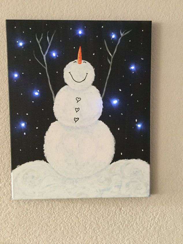 Learn how to make a DIY light up canvas art for your kids, or as a gift for Christmas, or birthdays. It's an easy craft project, and really fun to make.