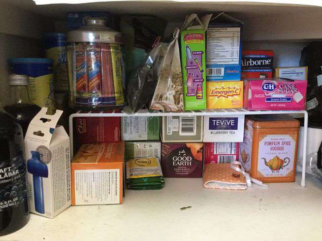  Friends would come over and want tea, but what a pain to take out all the boxes... 