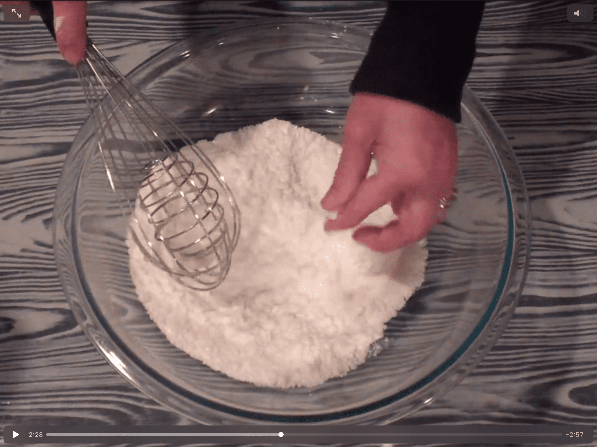 mixing bowl with ingredients and whisk