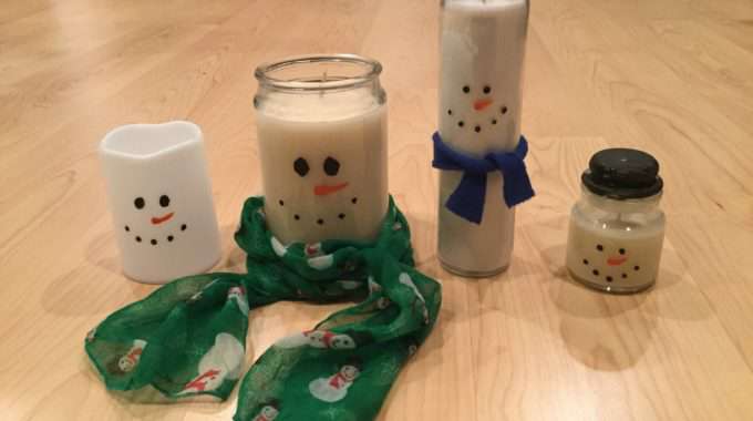 Easy DIY Snowman Candles
