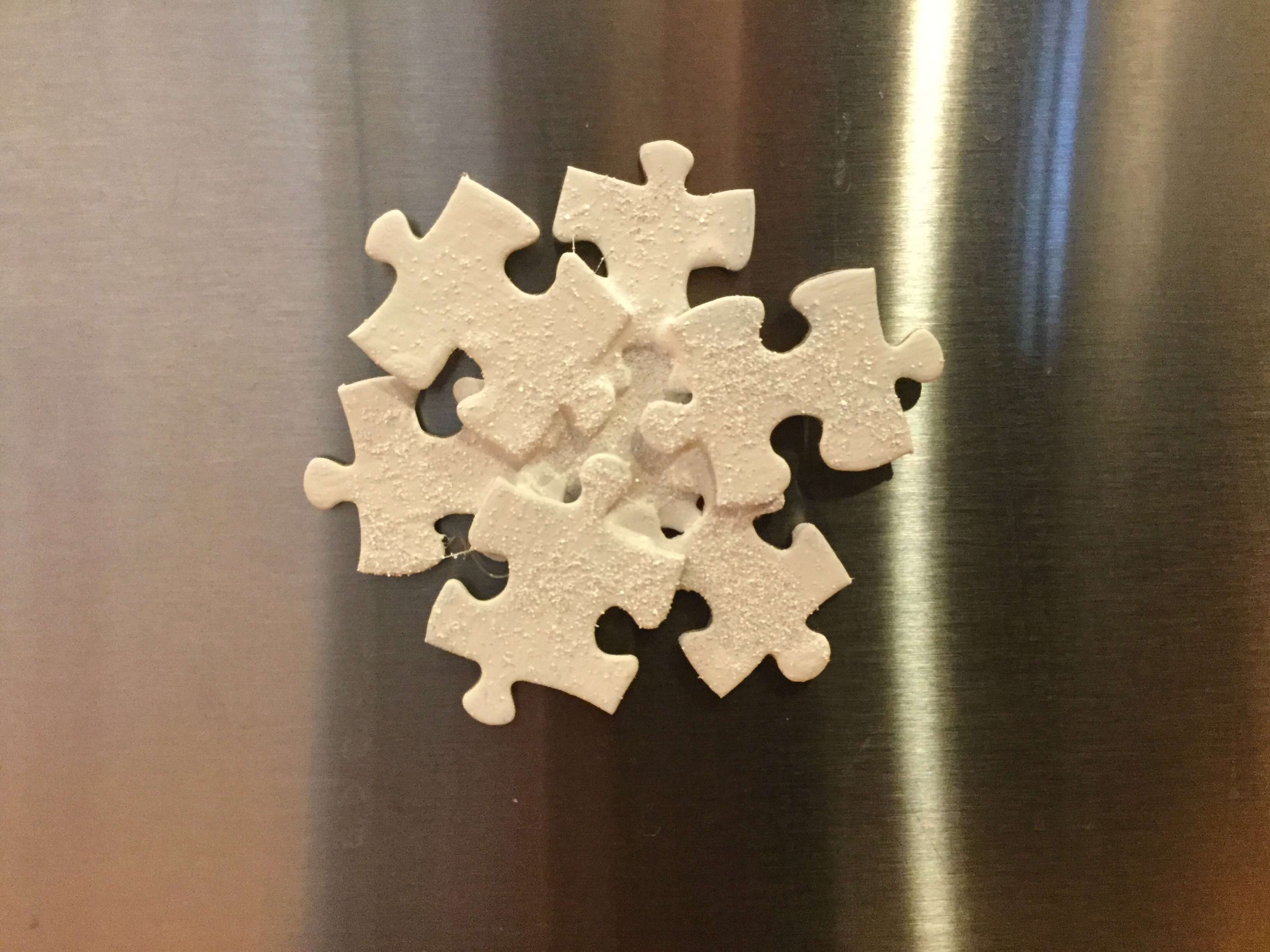 Beautiful Snowflake From Puzzle Pieces