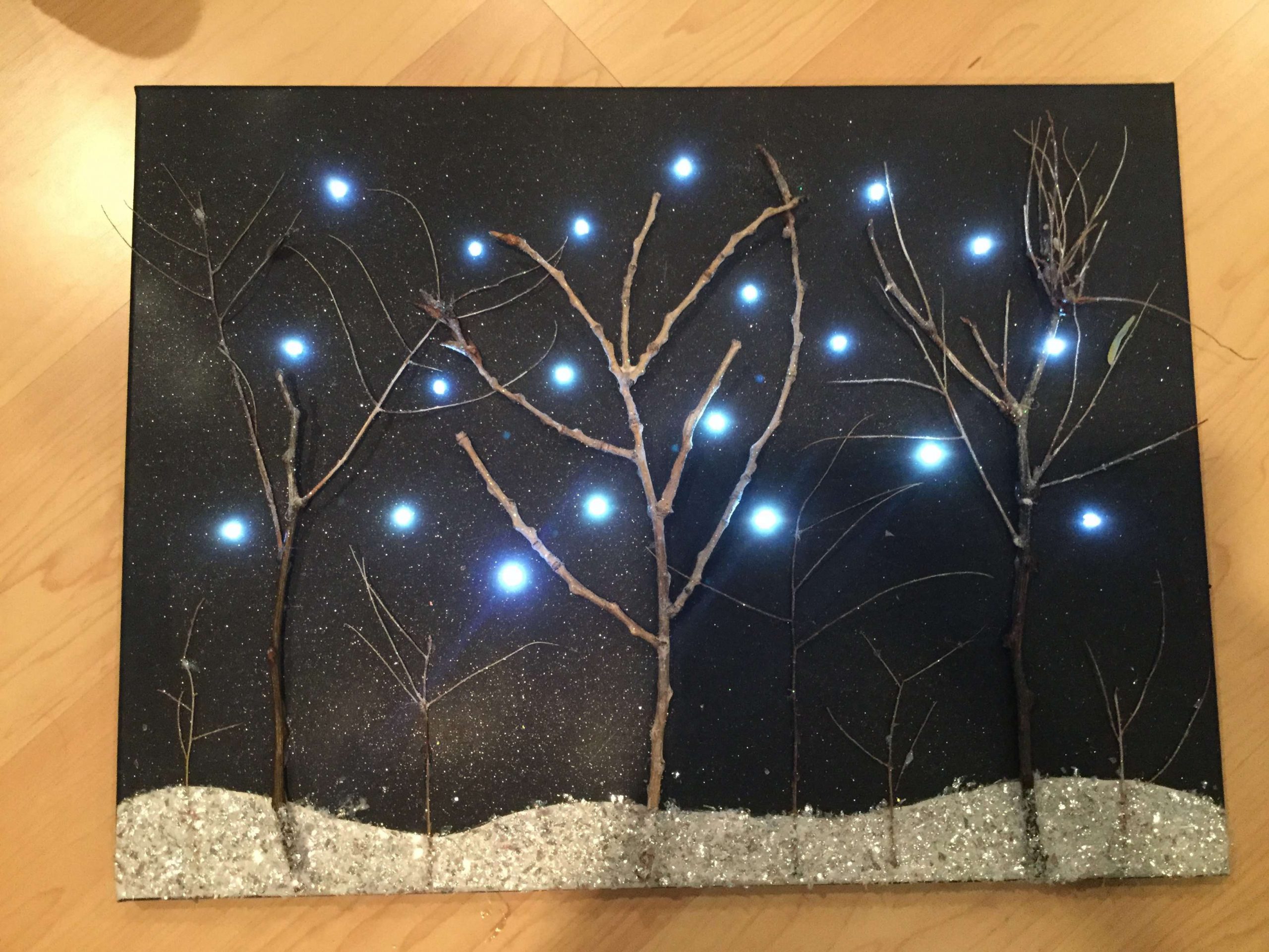 Winter Light Up Canvas Art