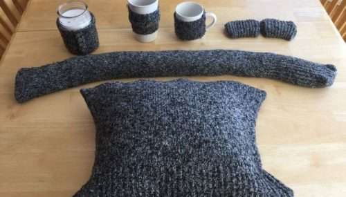 Buy 1 thrift store sweater or re-purpose an old sweater of your own to make 5 ideas that are easy and will warm your home during the cold months!