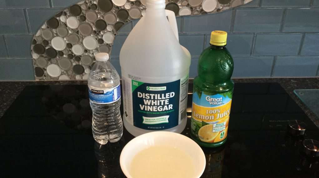 Pour 1 cup vinegar & 1 cup water in a bowl. Add 2 TBSP lemon juice. The acidity again is the cleaning agent in this mixture. Place the bowl in the microwave cook for approximately 7-10 minutes (depends on strength of microwave).