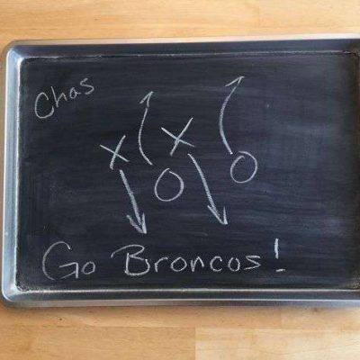 Use the chalk to personalize for the event.