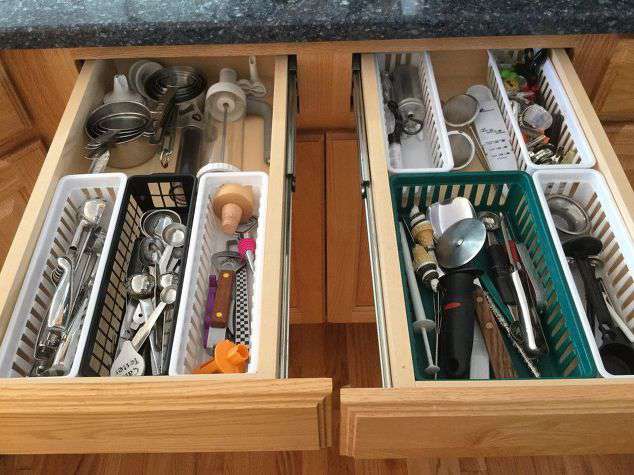 Organize your drawers the way you want, and what works for you.