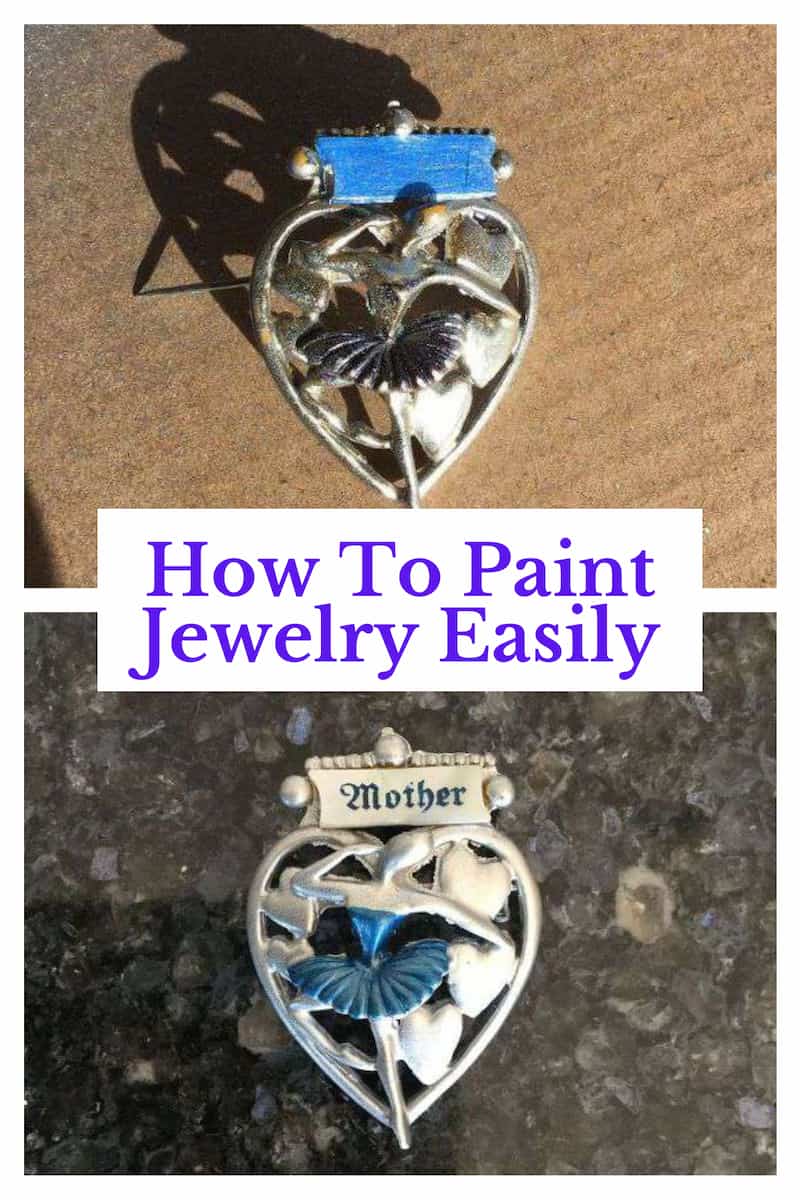 Do you want to know how to paint jewelry? My daughter bought me a vintage pin and with a few supplies I was able to fix it.