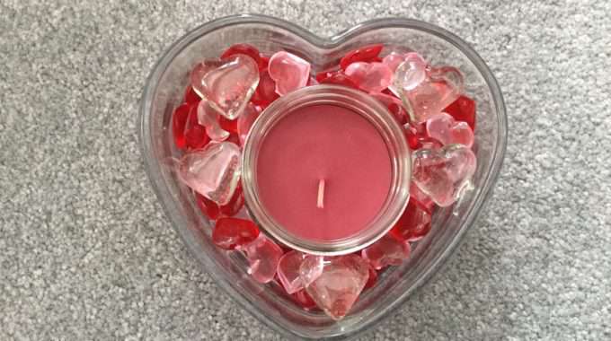 Easy and Inexpensive Valentine Candle Holder