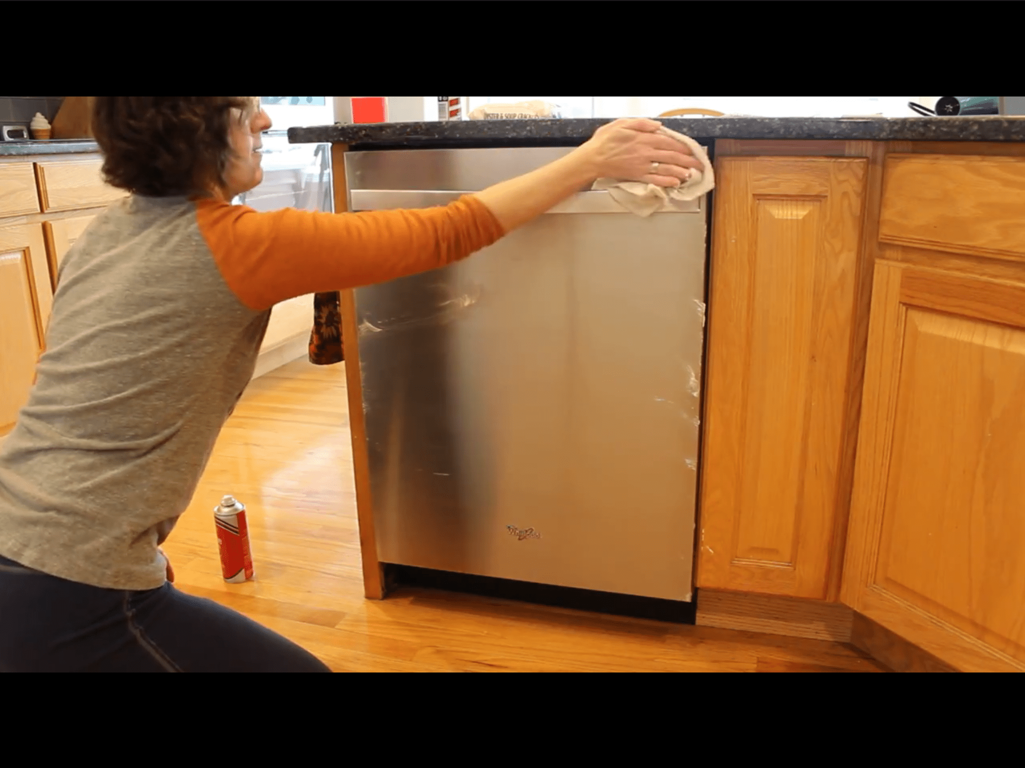 cleaning dishwasher with shaving cream