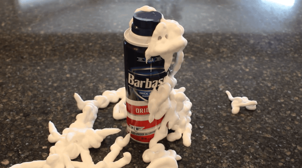 barbasol shaving cream on counter