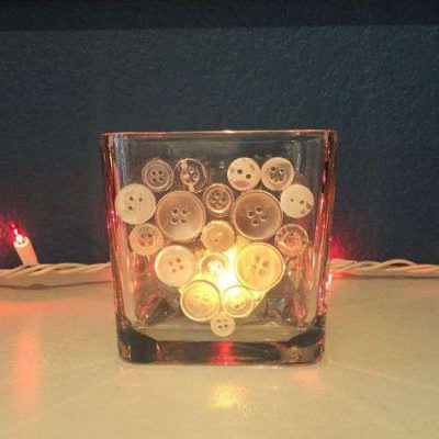 4. Add a candle or battery operated tea light.