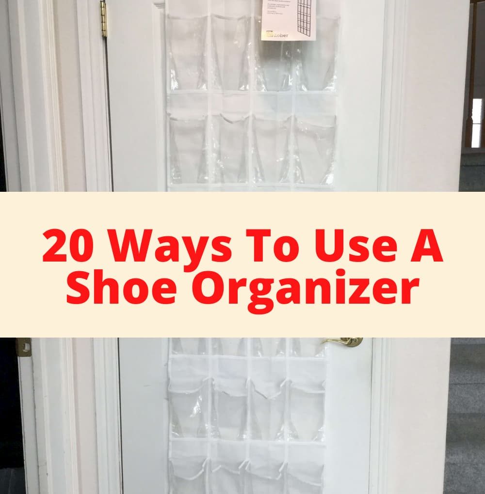 Would you like space saving organization? I was given the challenge by Hometalk to come up 6 ways to use a hanging shoe organizer. With in 5-10 minutes I had come up with 20! Here are all the different ways you can use a hanging shoe organizer to help out in your home.