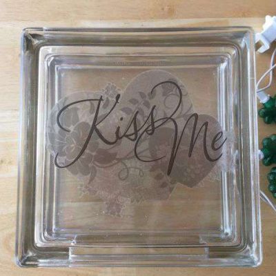Place the Wall Sticker directly on the glass. I didn't use the contact paper for this one.