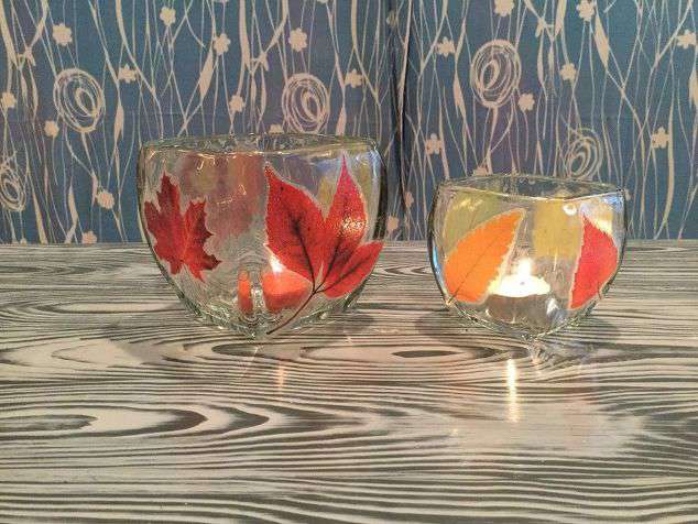 You can do a easy seasonal candle holder for fall