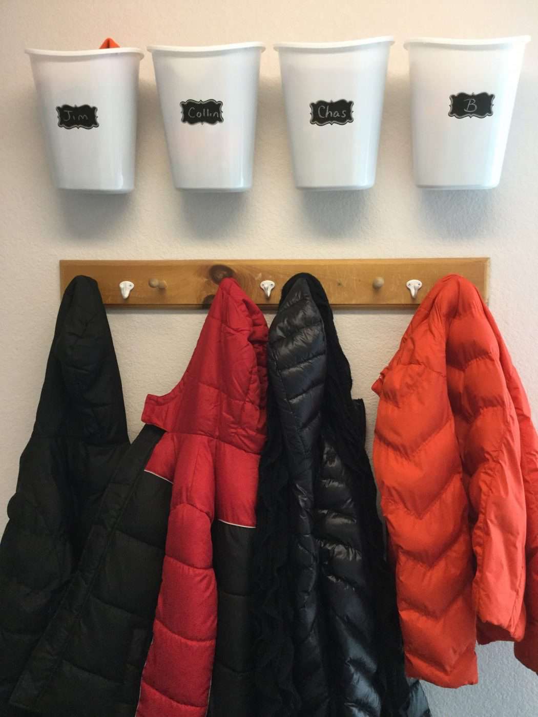 This easy winter gear storage system has worked well for us for several years now.  Are you ready for your own winter gear storage?