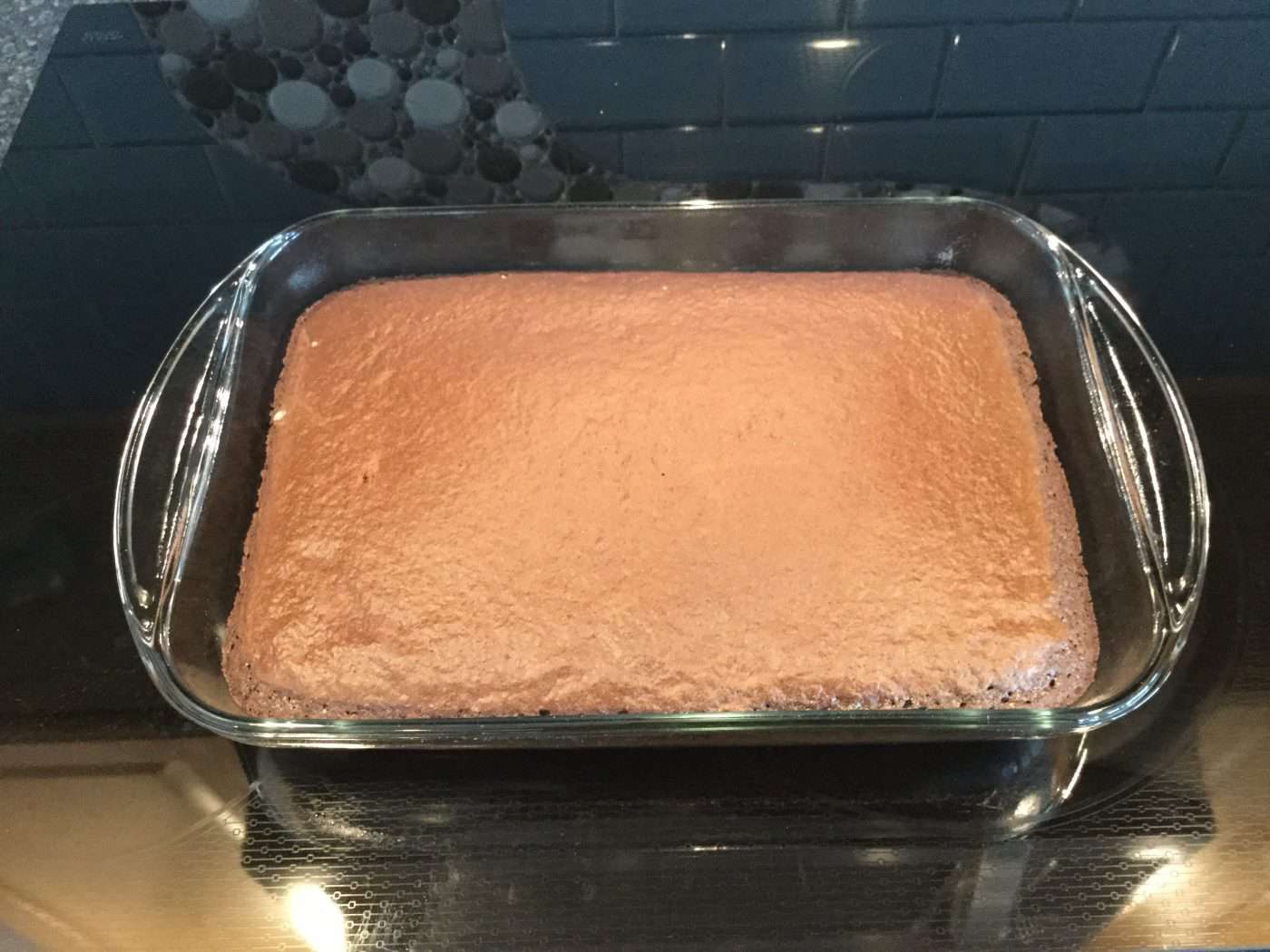 When your cake is done, pull it out and let it cool completely.