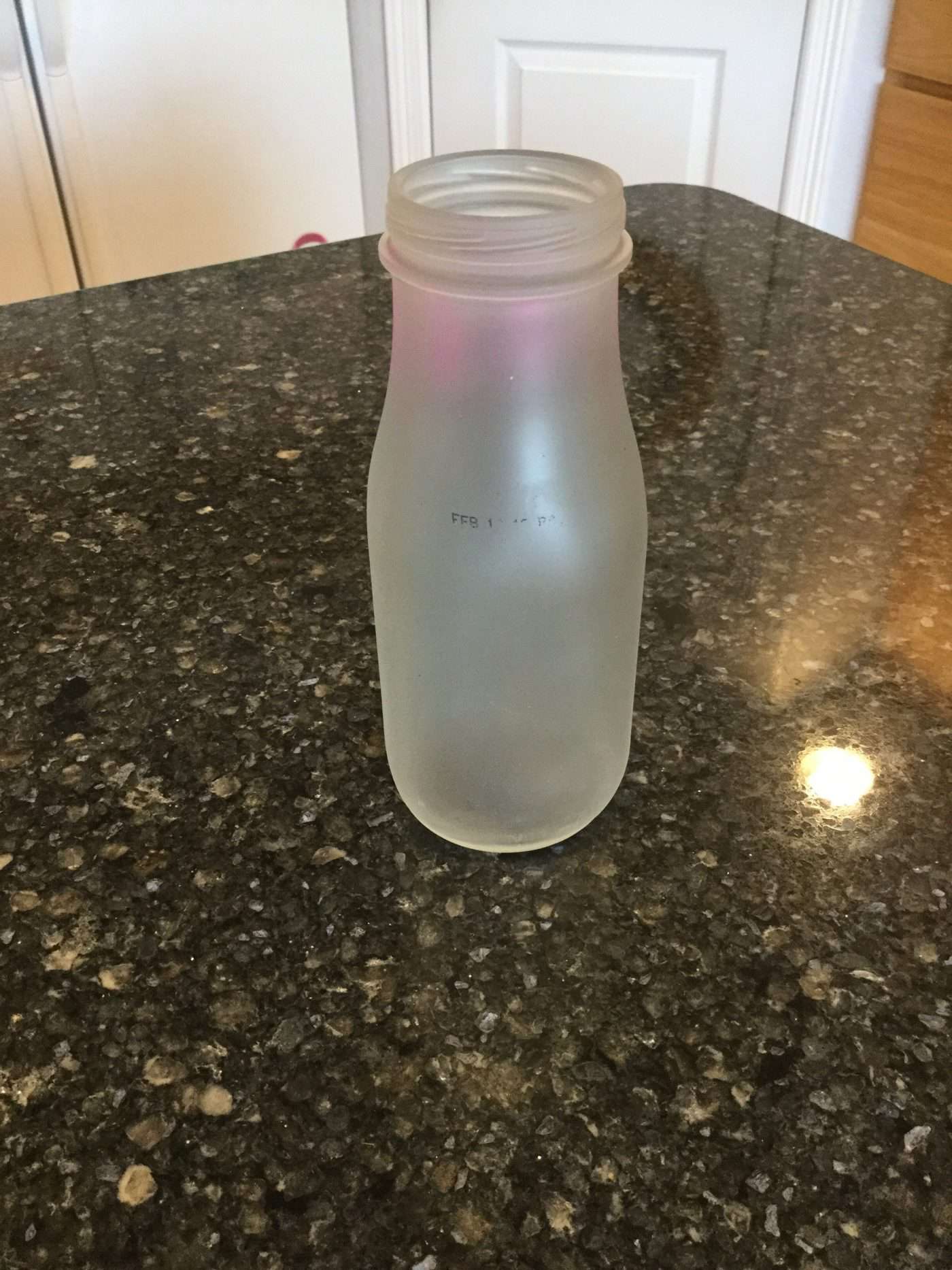 For my next jar, I frosted the glass.