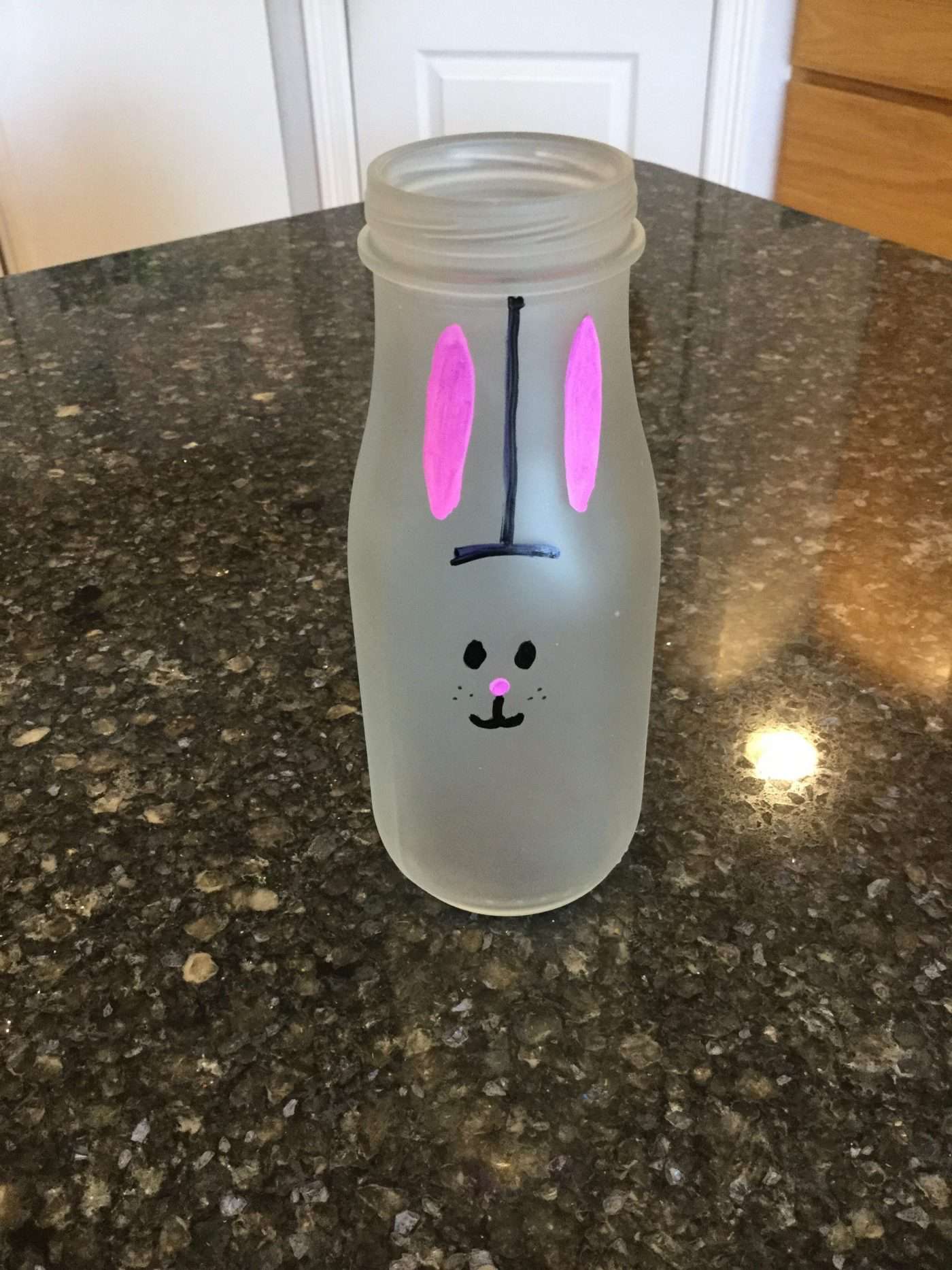 I used my Sharpie to draw on a bunny face and ears.