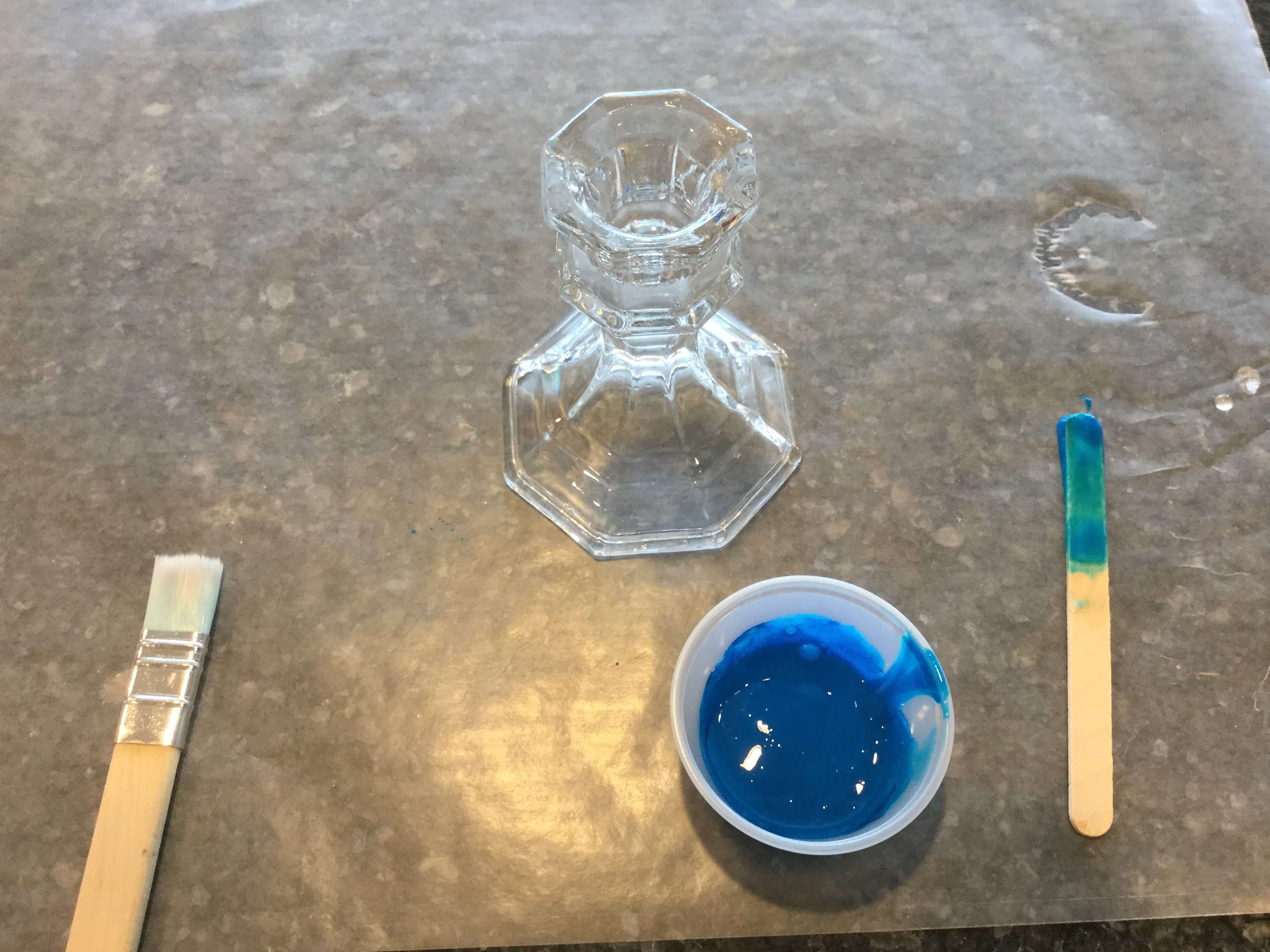 Mix the food color and glue together. If you find this mixture is too thick you can add a little bit of water to get the consistency you like best.