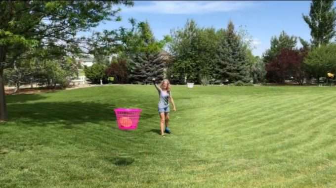 If you have younger children you could use beach balls and have them "shoot hoops" around the yard.