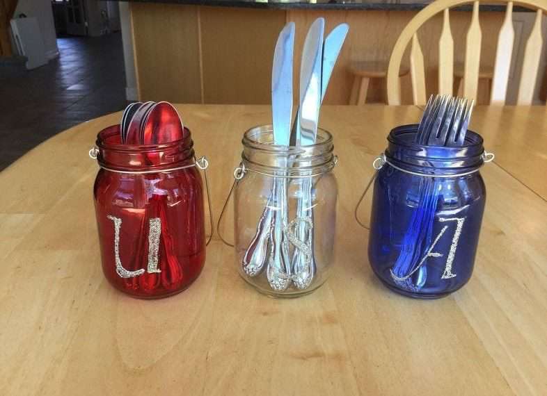 You can fill them with silverware for a decorative way to serve.