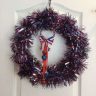 I kept the original plastic tag on the wreath and used it to hang my wreath from.