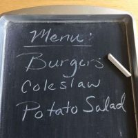 Use the chalk to write your menu, grocery list, etc.