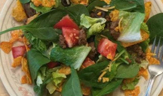 Do you want to know how to make Dorito taco salad? This recipe can be set up like a salad bar where everyone gets exactly what they want!