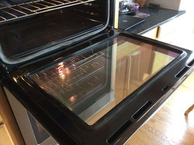 I have a self cleaning oven but it doesn't get the window clean.  Here is is a link to my tutorial on cleaning my oven window and you can use this method to clean your whole oven if you do not have a self cleaning oven.  How To Clean Your Oven.