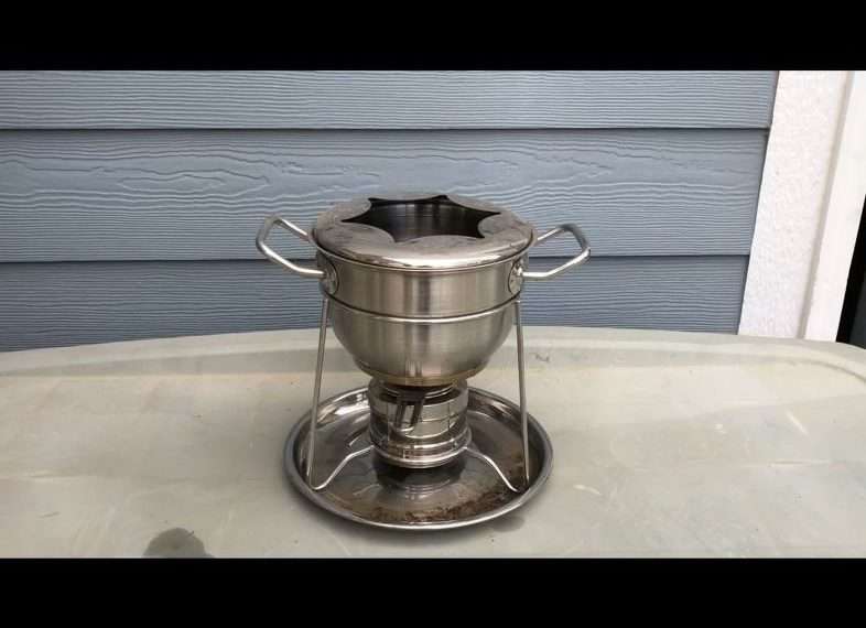 This is an old fondue pot that I found.