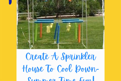 Do you want a new, reusable way to play in a sprinkler for kids to cool down and have fun? Everyone will enjoy this reusable Sprinkler House!