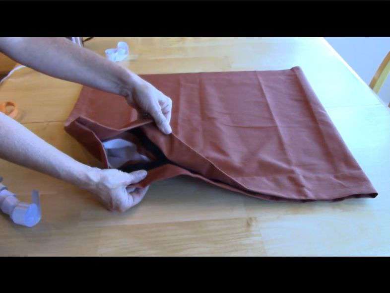 Now you can open and close the pillow case to take it off and clean it when it needs it.