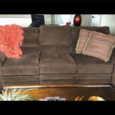 My friend's couch is all clean and she's going to be so excited when she comes home!