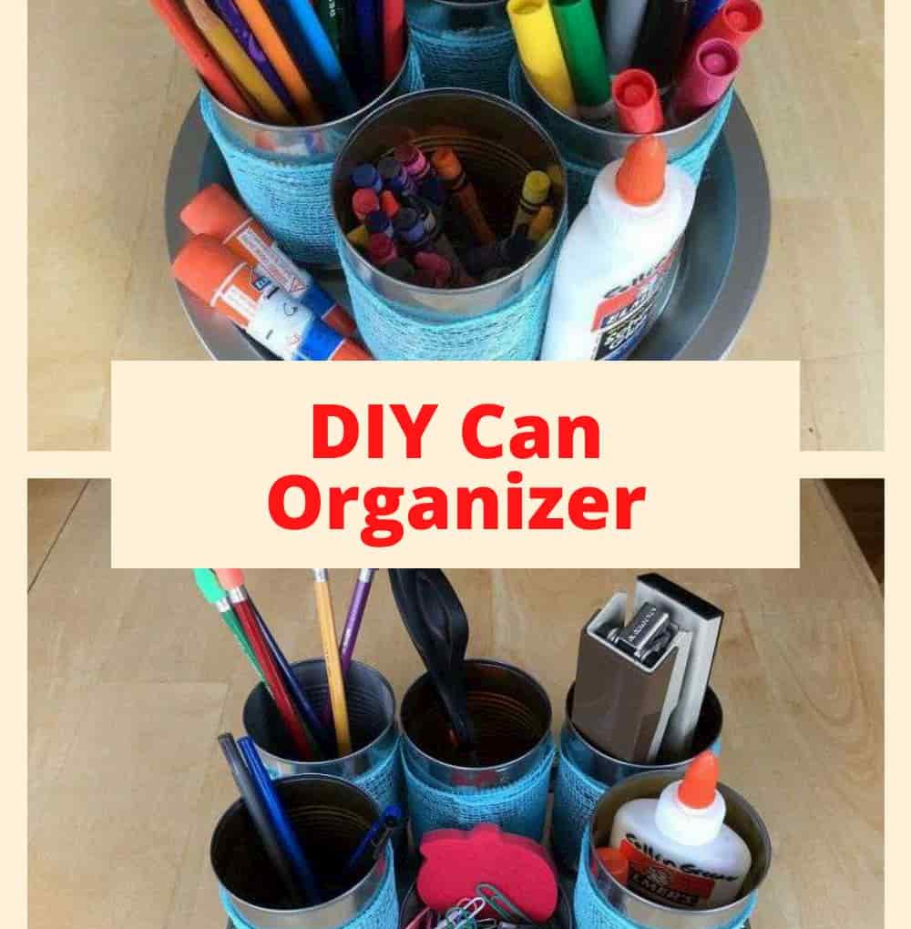 Do you love to reuse and recycle? Do you love to organize? I'm sharing how to DIY a can organizer for supplies. I'll share a few different ways to use this concept in your home.