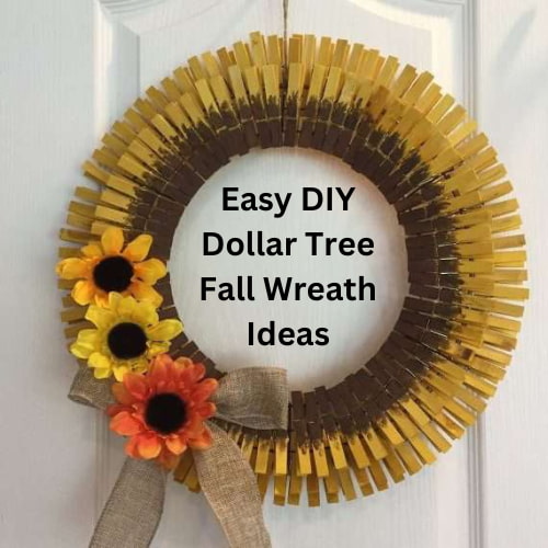 Are you looking for Dollar Tree fall wreath ideas?  With just a few supplies from the store and your yard, you can make an amazing wreath.  