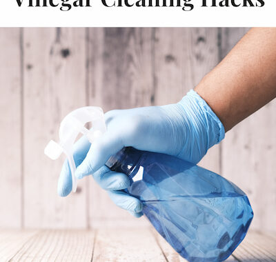 10 Vinegar Cleaning Hacks! Vinegar is biodegradable, and the acidity cuts through grease, soap scum, mineral deposits, and kills germs.
