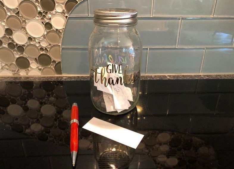 When everyone is ready, open the jar and read what everyone has written. It'll create great conversation. I love that we'll be able to use this every year and we could even leave it out all year.