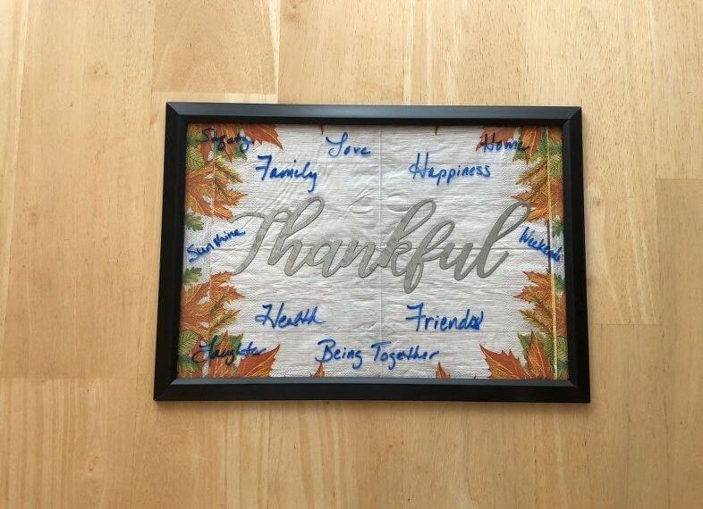 Thankful Dry Erase Board for the Holidays