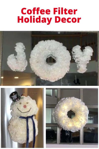 Did you know that you can make holiday decor that's inexpensive, easy, and fun with coffee filters? I made some projects that I'm super excited about and wanted to share them with you.