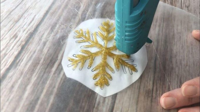 Hot Glue & Fabric Paint Snowflakes plus Bonus Window Wax Stencil