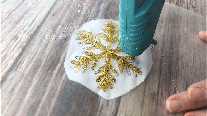 Hot Glue & Fabric Paint Snowflakes plus Bonus Window Wax Stencil
