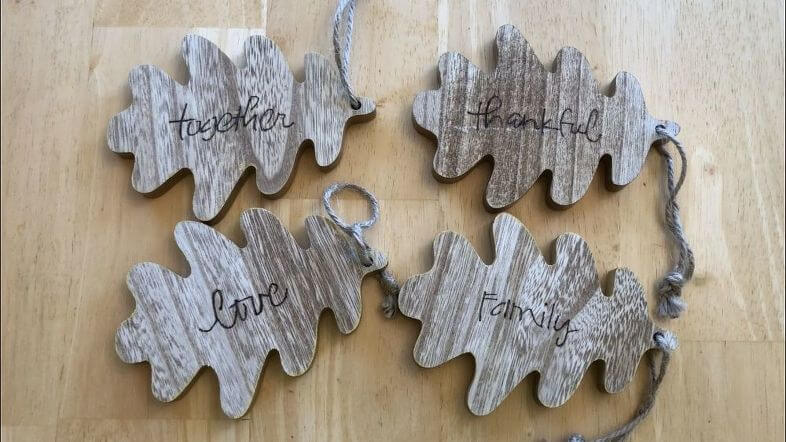 Upcycle Wooden Leaves with Meaningful Words